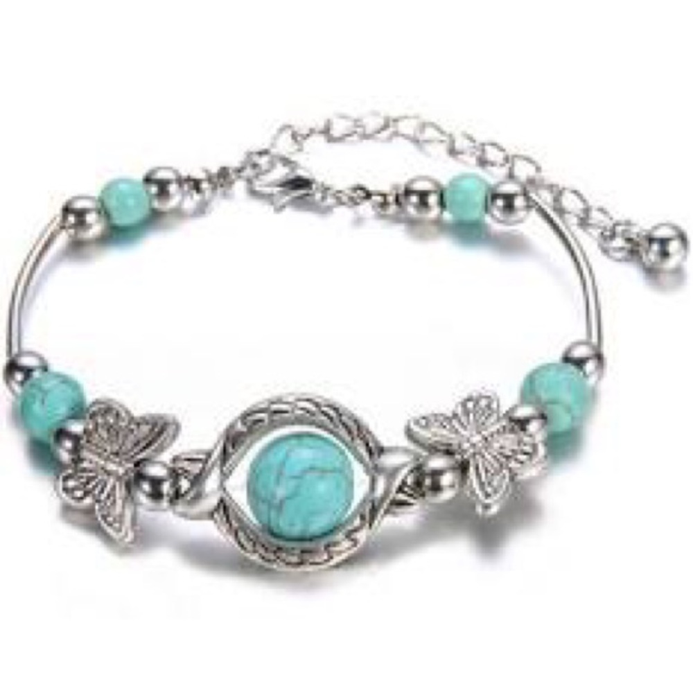 NWT silver butterfly charm bracelet